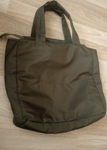 Gri Yeşil Fermuarlı Kadın Omuz Çantası - Görsel 3