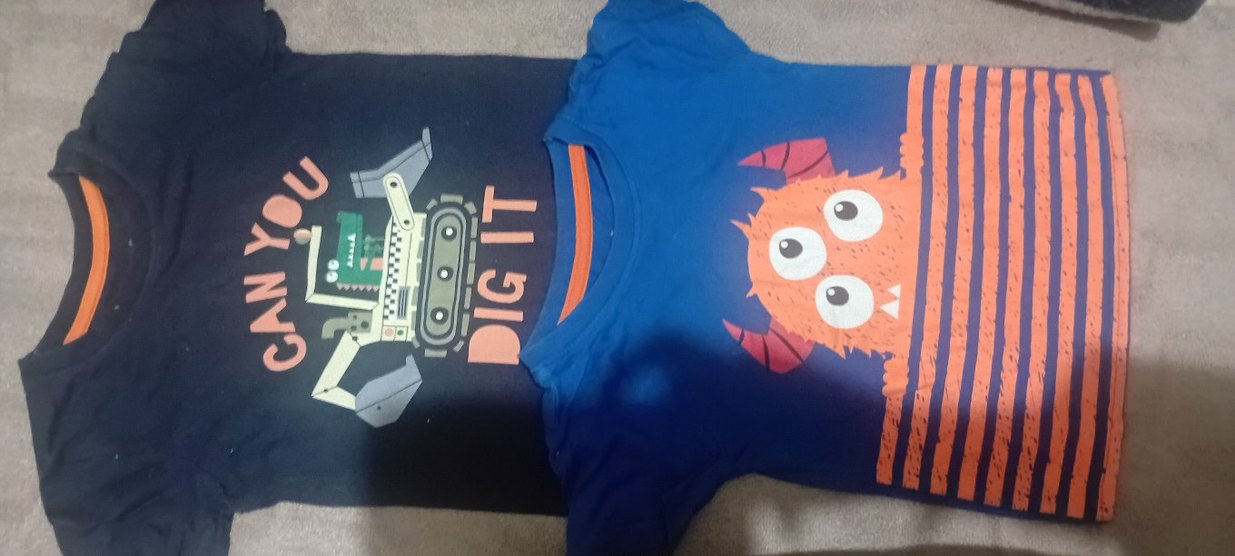 Erkek Çocuk Baskılı Koyu Mavi Tişört - Görsel 2