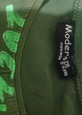 Koyu Yeşil X İşareti Oyun Desenli Tişört - Görsel 2