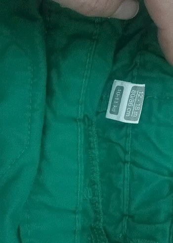 Erkek Çocuk Yeşil Askılı Kısa Tulum - Görsel 2