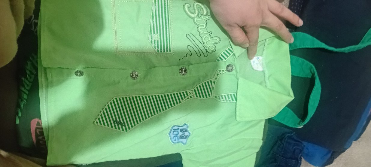 Erkek Çocuk Yeşil Askılı Kısa Tulum - Görsel 3