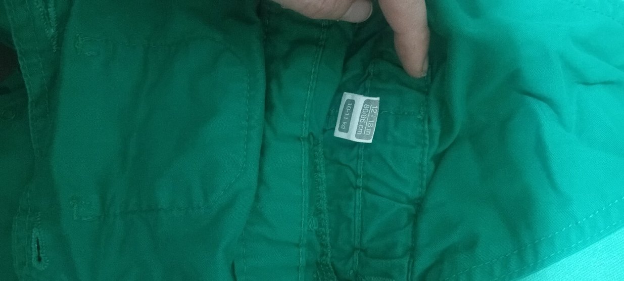 Erkek Çocuk Yeşil Askılı Kısa Tulum - Görsel 2