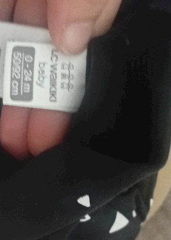 Çocuk Siyah Desenli Elastik Bere - Görsel 2