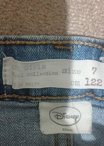 Kız Çocuk Baskılı Düğmeli Kot etek - Görsel 4