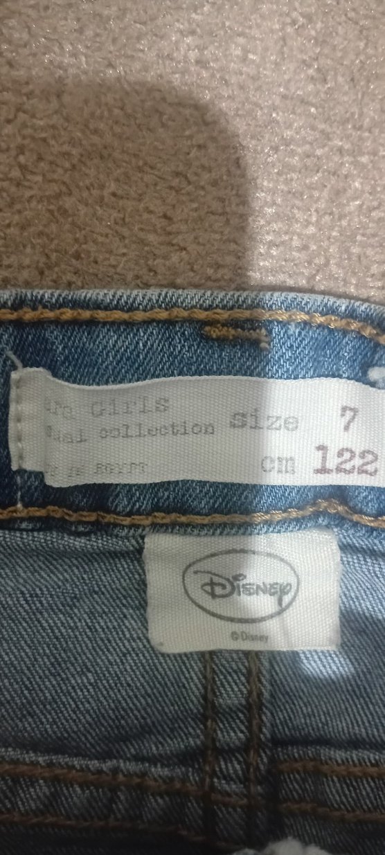 Kız Çocuk Baskılı Düğmeli Kot etek - Görsel 4