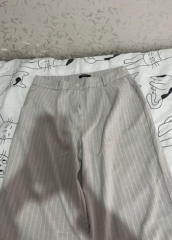 Çizgili kumaş pantolon - Görsel 2