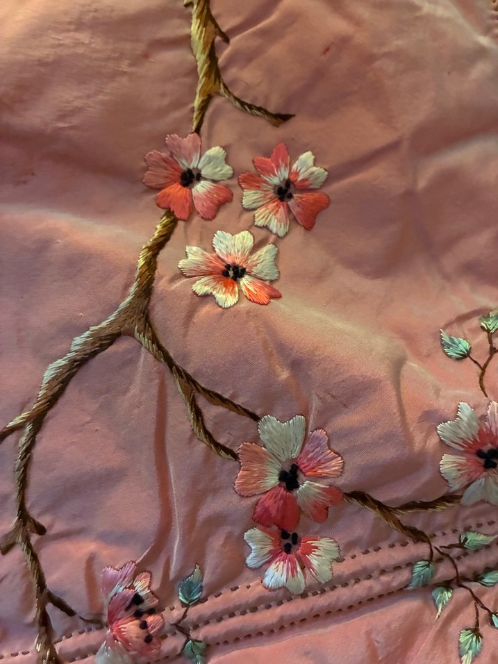 Nakışlı Pembe Yatak Örtüsü - Görsel 5