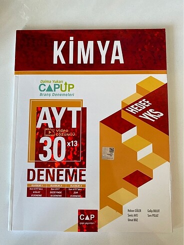 Çap ayt kimya deneme 2022 basım