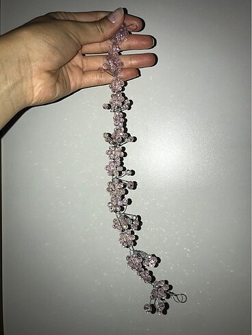 Pudra,taşlı saç aksesuarı