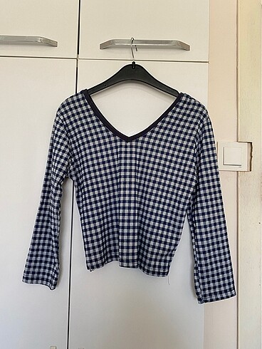 Zara Kare Desenli Bluz