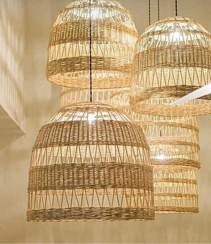 RATTAN BAMBU HASIR AVİZE