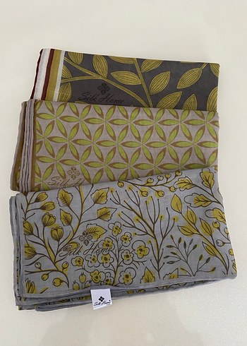Silkhome soft eşarp Bohem Gri Desenli Kadın Fular