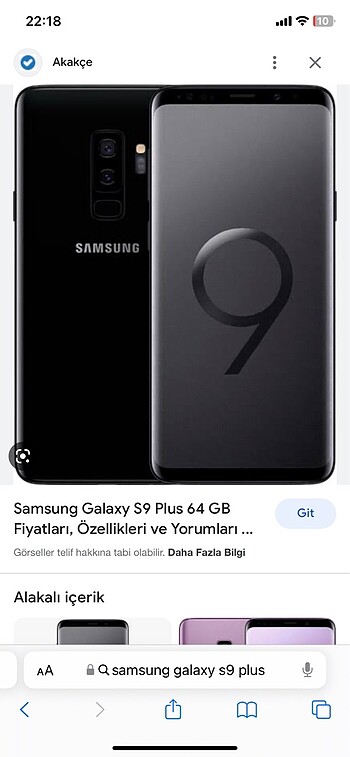 Samsung s9 plus telefon