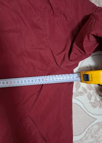 Bordo Kürklü Kadın Kışlık trençkot - Görsel 7