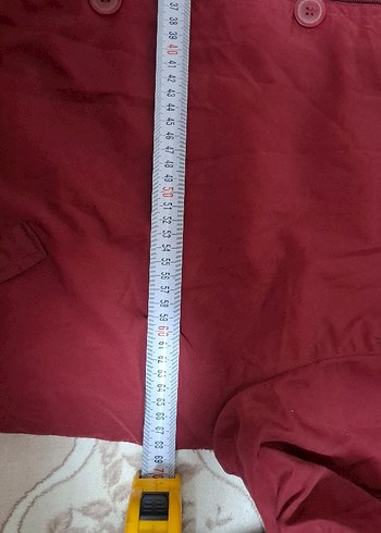 Bordo Kürklü Kadın Kışlık trençkot - Görsel 8