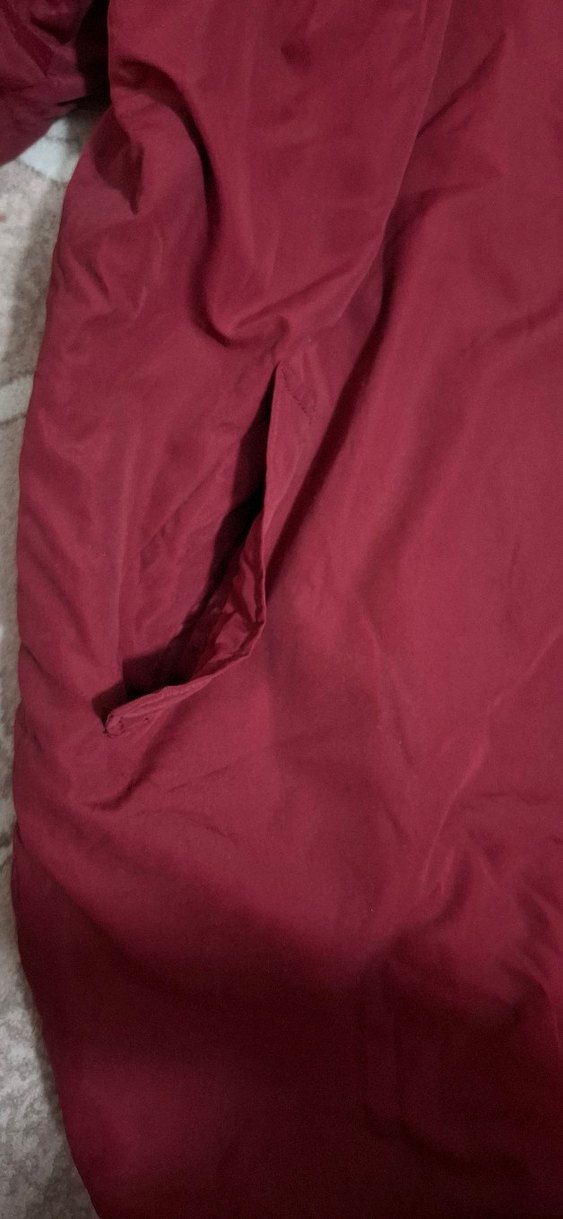 Bordo Kürklü Kadın Kışlık trençkot - Görsel 4