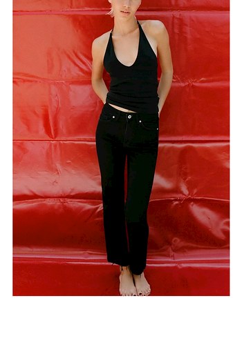 Zara Siyah Kadın Denim Pantolon