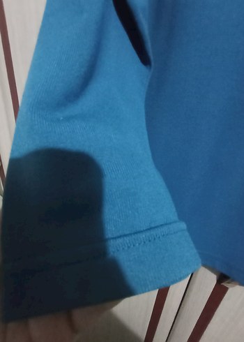 l Beden mavi Renk Nakışlı Mavi Triko Kadın Bluz