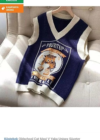 Köstebek Oldschool Unisex Cat Lacivert Süveter
