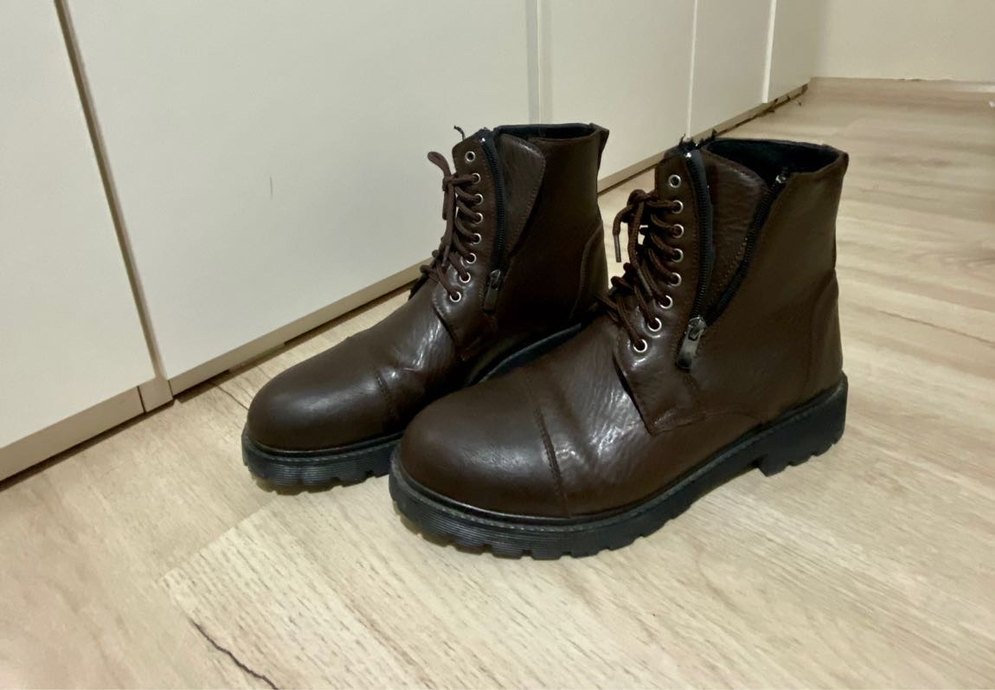 Kahverengi Deri Erkek Botları - Görsel 4