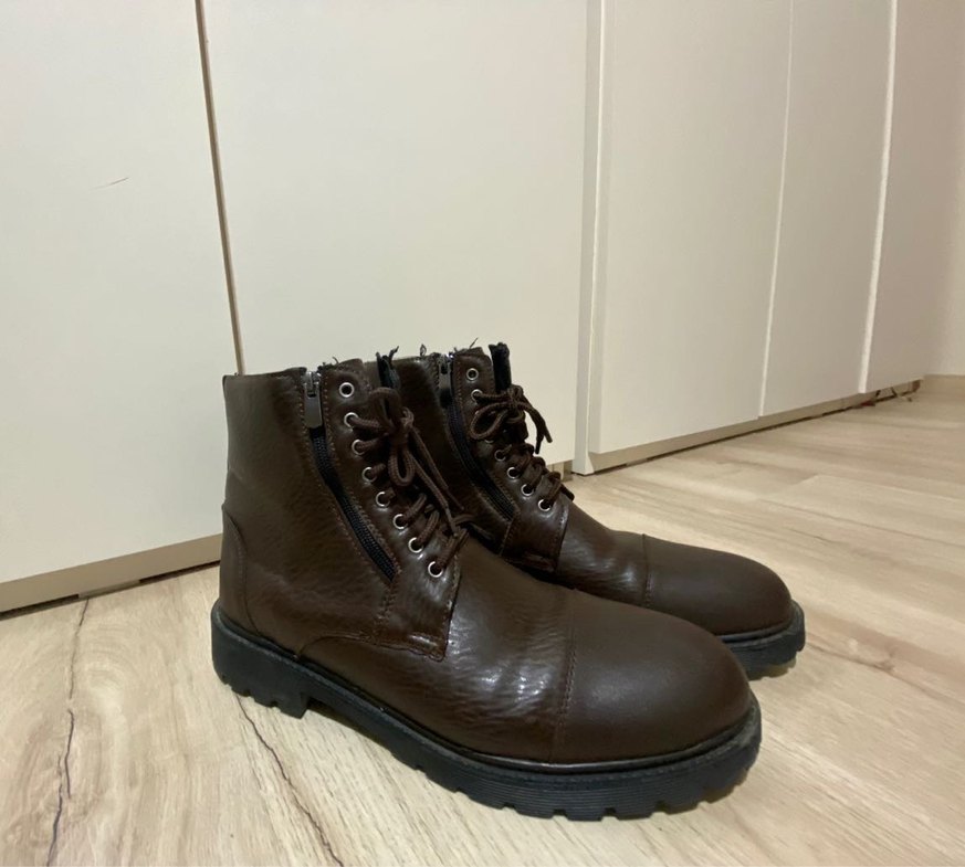 Kahverengi Deri Erkek Botları - Görsel 5