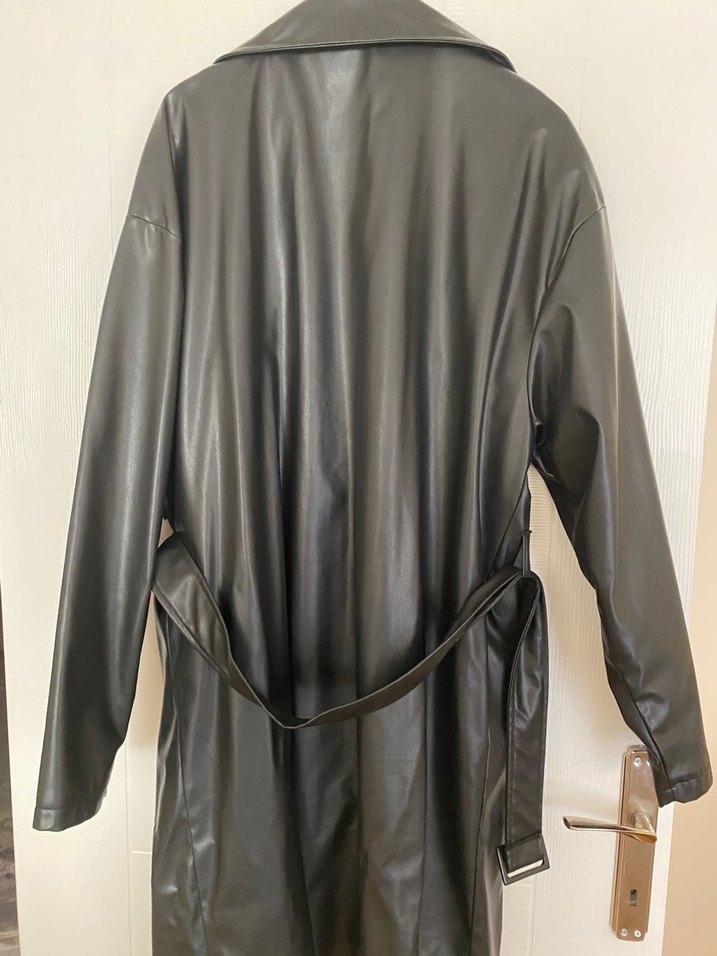 Erkek Deri Düğmeli Trençkot - Görsel 3