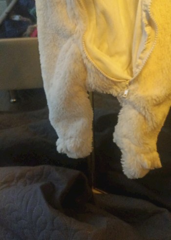 Bebek Beyaz Peluş Tulum - Görsel 7