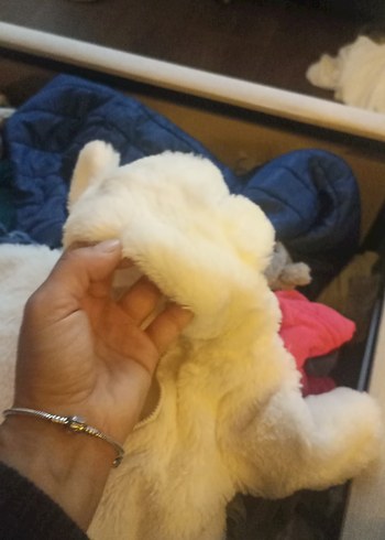 Bebek Beyaz Peluş Tulum - Görsel 2