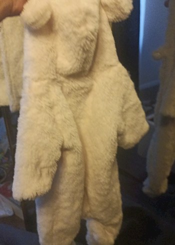 Bebek Beyaz Peluş Tulum - Görsel 6