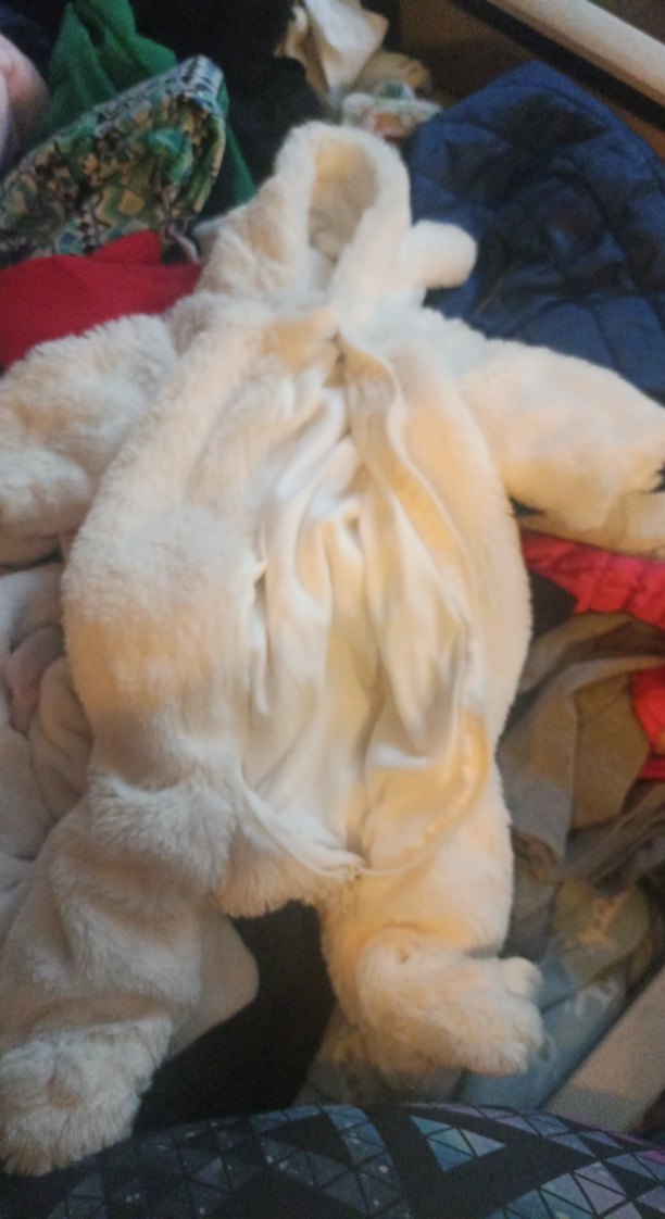 Bebek Beyaz Peluş Tulum - Görsel 4