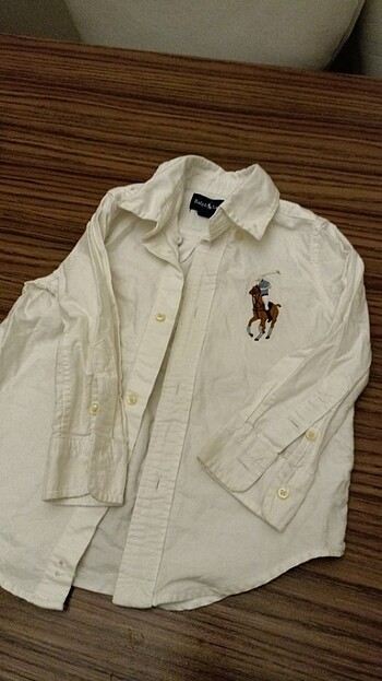 24-36 Ay Beden beyaz Renk Ralph Lauren çocuk gömlek