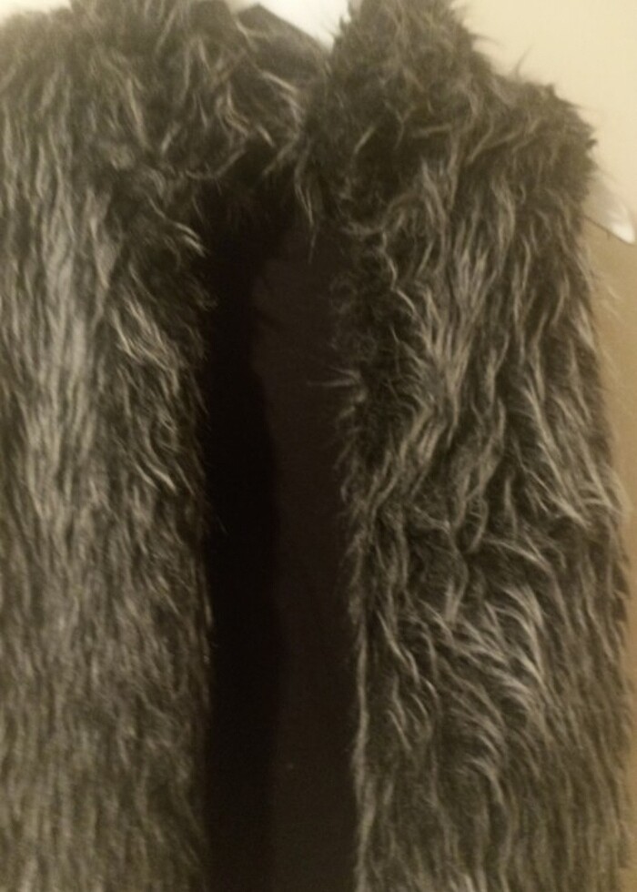 Kadın peluş yelek - Görsel 4