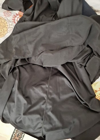 Siyah Uzun Kollu Düğmeli Gotik Elbise - Görsel 4