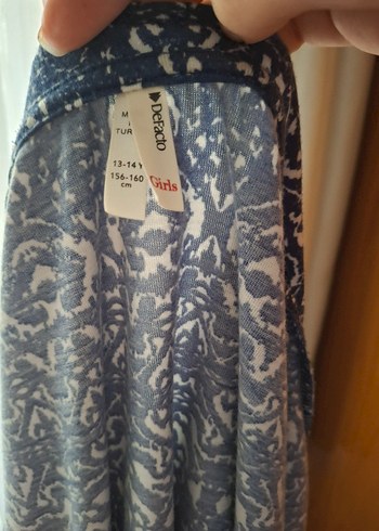 Mavi Bağlama Desenli Bohem Kadın Kimono - Görsel 5