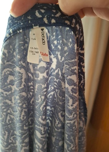 Mavi Bağlama Desenli Bohem Kadın Kimono - Görsel 6