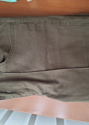 Kadın haki yeşili Regular Fit Kumaş Pantolon - Görsel 4