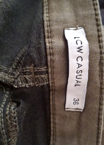 Kadın haki yeşili Regular Fit Kumaş Pantolon - Görsel 3