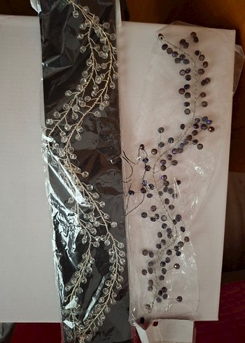 Siyah Boncuklu Gotik Saç Aksesuarı - Görsel 2