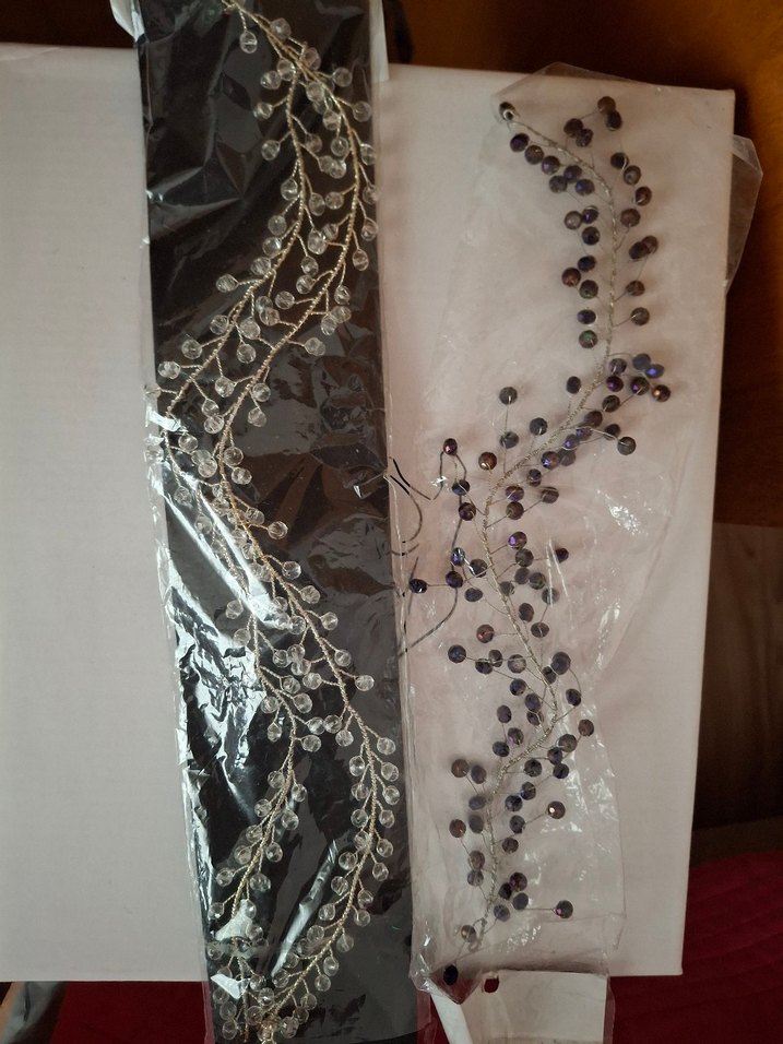 Siyah Boncuklu Gotik Saç Aksesuarı - Görsel 2