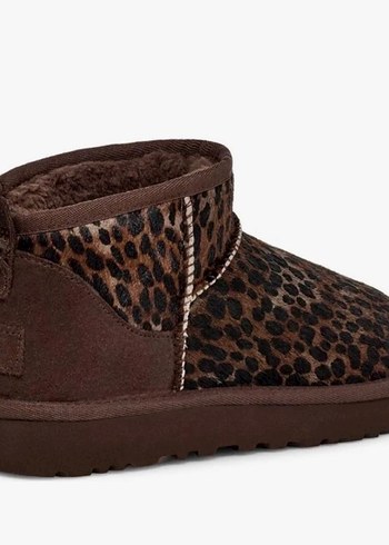 UGG Kahverengi Leopar Desenli Tüylü Kadın Bot - Görsel 3