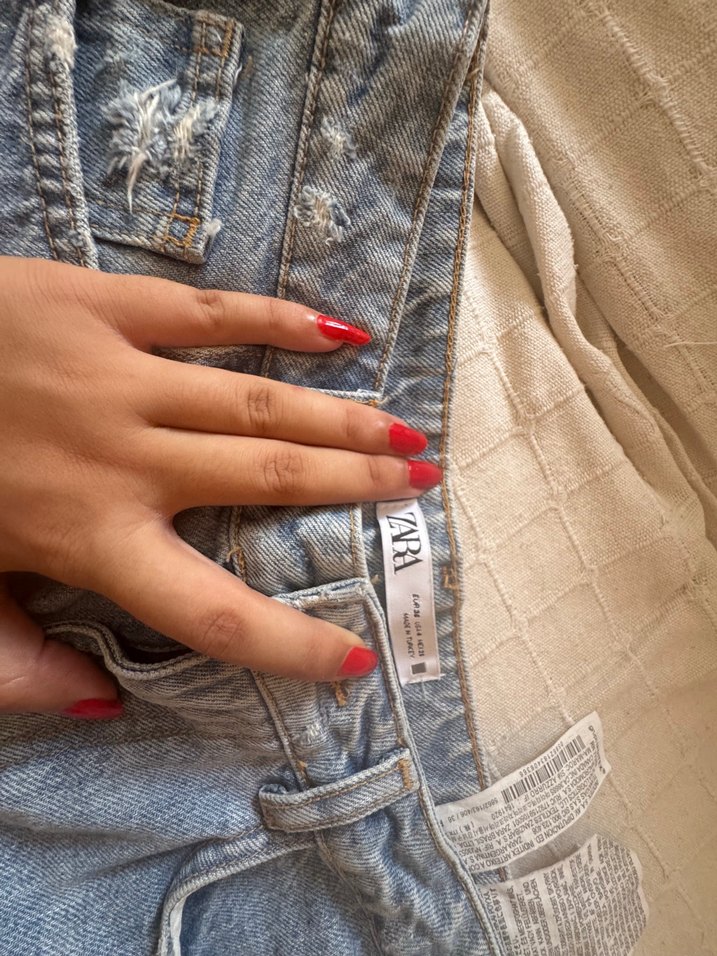 Kadın Mini Kot Şort - Görsel 3