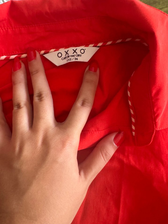 Kırmızı Kısa Kollu  Gömlek - Görsel 2