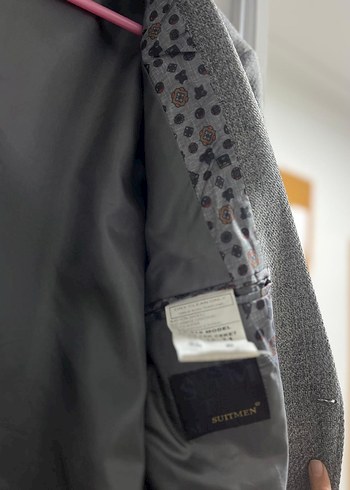 Gri Erkek Ofis Takım Elbise Ceket - Görsel 4