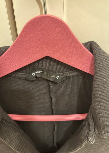 V Yaka Gri Uzun Kadın Elbise - Görsel 5