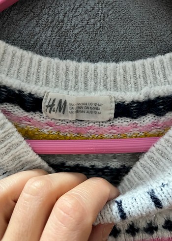 Nakışlı Bohem Kadın Triko Beyaz Kazak - Görsel 2