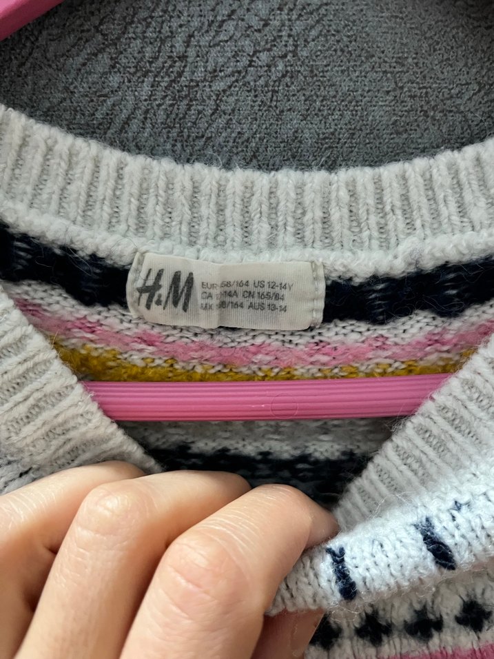 Nakışlı Bohem Kadın Triko Beyaz Kazak - Görsel 2