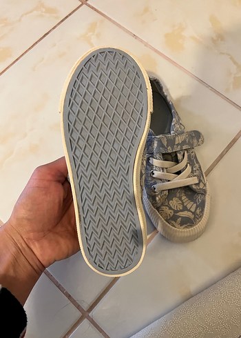 HM mavi Gri Desenli kız Çocuk Spor Ayakkabı - Görsel 4