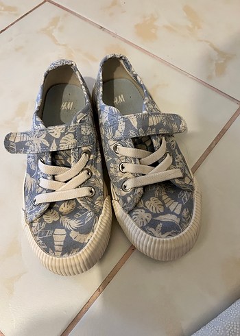 HM mavi Gri Desenli kız Çocuk Spor Ayakkabı - Görsel 2