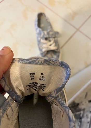 HM mavi Gri Desenli kız Çocuk Spor Ayakkabı - Görsel 5