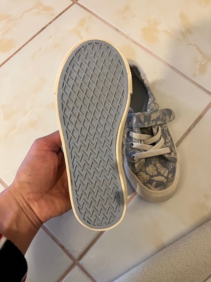 HM mavi Gri Desenli kız Çocuk Spor Ayakkabı - Görsel 4